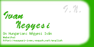 ivan negyesi business card