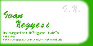 ivan negyesi business card
